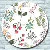Wanduhr aus Glas Rund fi 30 Beeren und Blumen Quarz Deko Produktbild-Vorschau 1