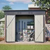 Gartenhaus 242 x 126 x 182 cm, Geräteschuppen aus Metall Produktbild-Vorschau 9