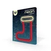 The image shows the packaging of a Christmas stocking-shaped neon light. Produktbild-Vorschau