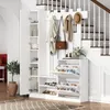 Set guardaroba Sweiko 135x25x180 cm con specchio, armadio Anteprima dell’immagine prodotto 1