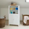 Armoire de salle de bain blanche LAMELL de Relaxdays, Voir les images du produit 2