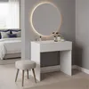 Toaletný stolík - 90 cm - Biely - Kozmetický stolík so Náhľad obrázku produktu 4