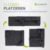 Juskys Sofa Coredo - Dunkelgrau, moderne Couch aus Cord mit Produktbild-Vorschau 3