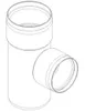 PoloPlast POLO KAL XS Abzweig DN 90/75, 87,5 Grad Anteprima dell’immagine prodotto 5