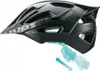 A black Uvex Viva 3 bicycle helmet is shown from a side angle against a white background. Blue arrows and ghosted images indicate an adjustment feature. Produktbild-Vorschau