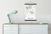 MuchoWow® Textilposter Karte - Hongkong - Schwarz-weiß - Produktbild-Vorschau 3