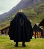 Wikinger Umhang mit Wolfsstickerei Schwarz "Alpha" Produktbild-Vorschau 1
