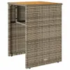 vidaXL 3-tlg. Bistro-Set mit Kissen Grau Poly Rattan Produktbild-Vorschau 4