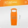 A product image showing an orange vegetable slicer with dimensions indicated. Anteprima dell’immagine prodotto
