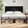 Doppelbettgestell 160x200 cm Metallbett mit gepolstertem Produktbild-Vorschau 1