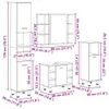 vidaXL 4-tlg. Badmöbel-Set Betongrau Holzwerkstoff Produktbild-Vorschau 8