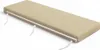 A beige bench cushion with white ties, shown from a diagonal angle on a white background. Náhled obrázku produktu