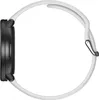 A side view of a black smartwatch with a white band against a white background. Anteprima dell’immagine prodotto