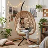 Fotel wiszący styl boho kokon ogrodowy składany poduszki Podgląd zdjęcia produktu 3