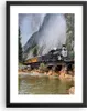 Gerahmtes Poster - Schwarzer Rahmen - Alt Lokomotive Berge Produktbild-Vorschau 1