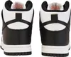 The back view of two black and white Nike high-top sneakers. Náhľad obrázku produktu