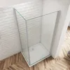 100x100x185cm ESG Nano Glas Drehtür Eckeinstieg Pendeltür Produktbild-Vorschau 5