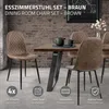 ML-Design zestaw 4 krzeseł do jadalni, brązowe, krzesło Podgląd zdjęcia produktu 2