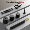 FEIERDUN 22 kg Hantelset, 4-in-1, für Langhantel, Produktbild-Vorschau 3