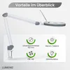 Lumeno LED Lupenleuchte Serie 851X mit 152mm Echtglaslinse, Produktbild-Vorschau 2