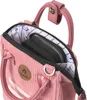 A close-up view of the interior of a pink corduroy bag. Produktbild-Vorschau
