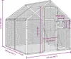 vidaXL Voliere Silbern 1,79x2x1,85 m Aluminium Produktbild-Vorschau 7