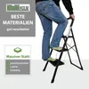 Trittleiter 3-stufig klappbar 150 kg Anti-Rutsch Produktbild-Vorschau 2
