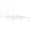 vidaXL Postel s čelem kovová bílá 120x200 cm Náhled obrázku produktu 3