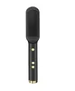 A black hair straightening brush with gold accents is shown against a white background. Produktbild-Vorschau