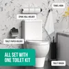 Set d'accessoires de toilette 4 pièces Avalo - Ensemble WC Voir les images du produit 6