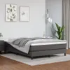 vidaXL Box spring bed frame grey 140x200 cm Imitácia kože Náhľad obrázku produktu 2