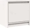 Comodino bianco 40x30,5x40 cm in legno di pino massiccio Anteprima dell’immagine prodotto 2