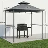 Outsunny Grillpavillon 2,4 x 1,4 m, Windfest Produktbild-Vorschau 3