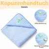 Baby Kapuzenhandtuch 80x80cm aus 100% Baumwolle - Weiches Produktbild-Vorschau 4