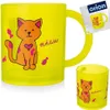 Tazza colorata con gatto per bambini, adatta al microonde Anteprima dell’immagine prodotto 4