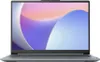 A front view of a gray laptop with its screen displaying a colorful abstract wallpaper. Produktbild-Vorschau