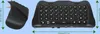 A product shot showing a gaming keyboard from two angles, with dimensions indicated. Produktbild-Vorschau