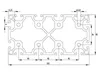 Länge 1350mm - Aluminiumprofil 80x160L I-Typ Nut 8 Produktbild-Vorschau 2