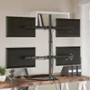 vidaXL Supporto per monitor in acciaio nero VESA 75/100 mm Anteprima dell’immagine prodotto 3