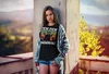 Damen T-Shirt Pew Pew Madafakas! schwarze Katze Spruch Meme Produktbild-Vorschau 3