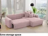 MEBLINI Schlafcouch mit Bettkasten - 260x160x78cm - Altrosa Produktbild-Vorschau 4