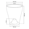 Blumentopf Orchideentopf Orchidee H 165 mm D 135 mm Glas Produktbild-Vorschau 2