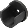 A black mounting bracket for a curtain rod or closet rod. Produktbild-Vorschau