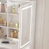Minimalistische make-up tafel set, wit, met dimbare Productafbeelding-voorbeeld 12