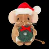 Teddy-Hermann Weihnachtsmaus mit Kranz, 11 cm Voir les images du produit 4