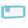vidaXL Kleinkind-Bettschutzgitter Blau 120x25 cm Stoff Produktbild-Vorschau 8