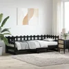 vidaXL Tagesbett Ausziehbar Schwarz 2x(90x200) cm Produktbild-Vorschau 2