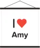 MuchoWow® Textilposter Ich liebe - Amy - Mädchen 90x90 cm Produktbild-Vorschau 1