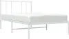 vidaXL Postel s čelem kovová bílá 80x200 cm Náhled obrázku produktu 1