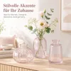 Dekovase im 3er Set aus Glas 3 Formen Oval, Flasche und Produktbild-Vorschau 2
